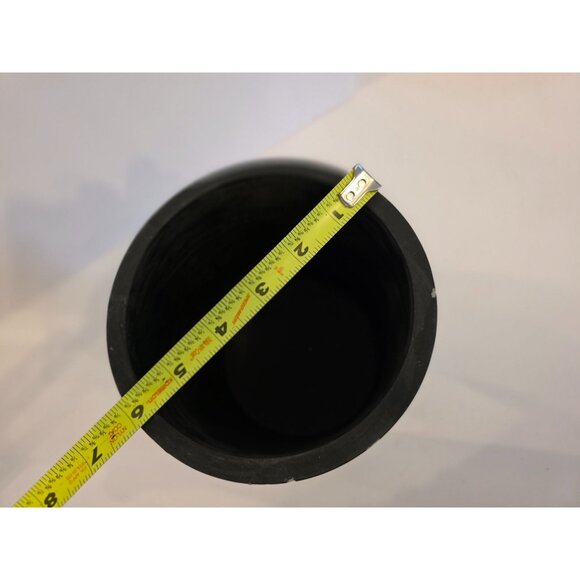 Black Utensil Crock With White Cat Design 6.5" Tall Utensil Crock Halloween Ston - Picture 6 of 6